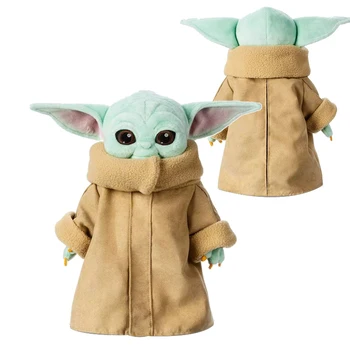 Kawaii 30 cm Disney Baby Yoda Plišastih Igrač Star Vojne Mandalorian Srčkan Baby Yoda Grogu Pliš Plišaste Lutke Igrače Fant Dekle Darila