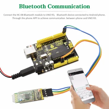 Keyestudio HC-08 Bluetooth Master Slave Modul, Sprejemnik, za Arduino Združljiv z iOS in Android