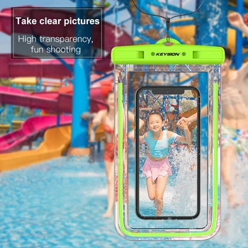 KEYSION IPX8 Nepremočljiva Torba za Samsung Xiaomi redmi Mobilni Telefon Plavanje Primeru Svetlobna Podvodna Torbica za Huawei iPhone OPPO 8121