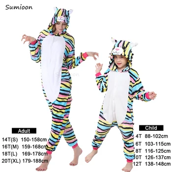 Kigurumi Samorog Pižamo Otrok Sleepwear za Fante, Dekleta, Otroci Onesies Živali Kombinezon Mačka Panda Anime Noša Jumpsuit