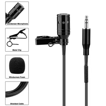 KIMAFUN Strokovno Lavalier River Cardioid Kondenzator Mikrofon Za AKG Brezžični BodyPack Oddajnik 3-pin XLR ženski