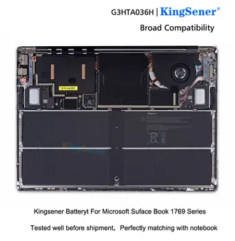 Kingsener G3HTA036H DYNK01 Laptop Baterije Za Microsoft Surface Knjiga 1769 Serije 7.57 V 45.2 Wh/5970mAh Z Orodji,