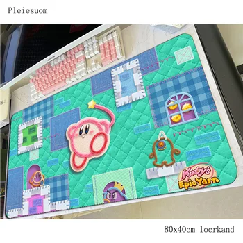 Kirby mousepad igralec zaklenjena rob 800x400mm gaming mouse pad velike esports prenosni pc oprema prenosni računalnik padmouse ergonomska mat