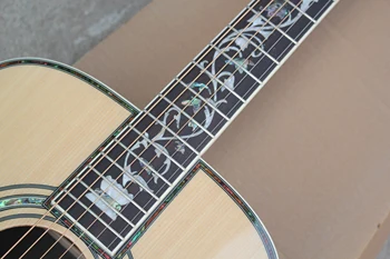 Kitara tovarne po meri 45 akustična Električna kitara življenje drevo podolgovat fret masivnega smrekovega lesa vrh kitaro z EQ Brezplačna dostava 8pai
