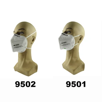 KN95 3M 9501 9502 Masko 50Pcs Večkratno uporabo Maske Original Škatli Odraslih Masko, Trak za lase 3M Respiratorji KN95 Mascarilla ki je Na Zalogi, 9502