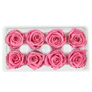 Konzervirane Rose Cvetje Nesmrtni Rose 4-5 CM Premera Mater Dan DIY Poroko Večno Življenje Cvet Materiala Darilo Raven B 8pcs/Box