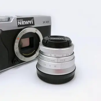 Kovinsko Srebrna X FX nosilec 35mm F1.6 Objektiv Za Fuji Fujifilm X-E2 X-X A5-T100 X-T1