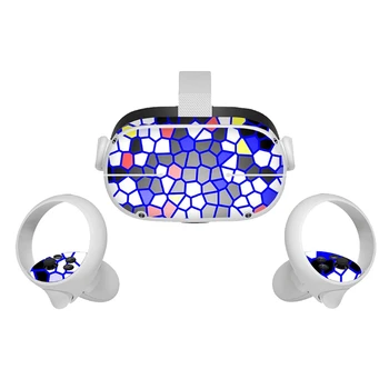 Kožo Nalepke za Oculus Quest 2 VR Slušalke Navidezna Resničnost, Risanka Decals Protetcive PVC Kože za Oculus Quest 2 Pribor