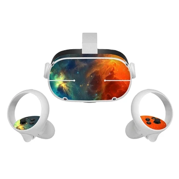 Kožo Nalepke za Oculus Quest 2 VR Slušalke Navidezna Resničnost, Risanka Decals Protetcive PVC Kože za Oculus Quest 2 Pribor