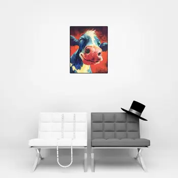 Krava brez okvirjev DIY Digitalni Olje, Barvanje Z Številkami Platno Sodobne Wall Art Ročno Poslikane Sliko Barve za Odrasle Doma Umetnine Dekor