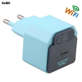 KuWFi 300Mbps Brezžični WiFi Vmesnik 2,4 Ghz AP Usmerjevalnik 802.11 N Wi-fi Signala Ojačevalnika Range Extender Booster Z NAMI EU Plug