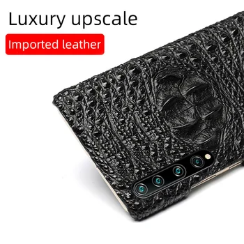 LANGSIDI Moških poslovnih Usnjena torbica za Xiaomi mi 10 10pro shockproof Moda fundas kritje Luksuzni krokodil usnja coque capas