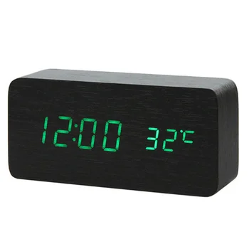 LED Ura, Leseno Digitalna Budilka Night Light LED Zaslon Temperature Tabela Clockes Desk Elektronski Despertador