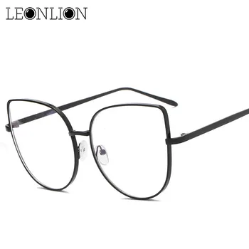 LeonLion 2021 Kovinski Mačka Oči Ravno sončna Očala Ženske Luksuzni Gospa Zlata, Črna, Srebrna sončna Očala Prostem Nakupovanje UV400 Očala