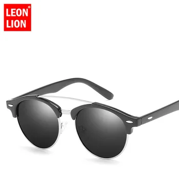 LeonLion 2021 Letnik Okrogla sončna Očala Moških Polarizirana Visoke Kakovosti Retro Očala Vožnje Ogledalo Lunette De Soleil Homme UV400