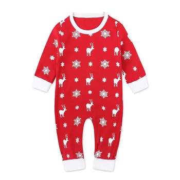 Lepe Božične Novorojenčka Oblačila Baby Dekle, Igralne Obleke Pižamo Bombaž Prezgodnji Jumpsuits Enega Kosa Oblačila Snežinke Jelenov