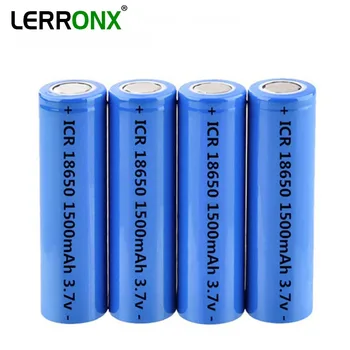 LERRONX 18650 Polnilna baterija 3,7 V 1500mAh Litij-ionska ICR18650 za Svetilko Smerniki Litij-Moč Elektronski Izdelki