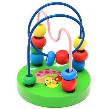 Lesena Otroška Krog kroglice Igrače Lep Živali, Izobraževalne Baby Toddler Igrače Montessori Uganke Igra Igrače Za Otroke