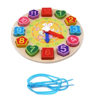 Lesene Igrače, Pisane 12 Številk Ura Igrača Digitalni Geometrijo Kognitivne Ujemanje Ura Igrače Otroška Otroke Zgodaj Izobraževalne Igrače Uganke