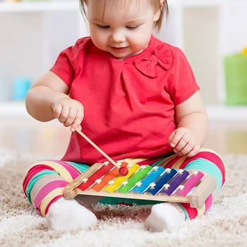 Lesene Osem-Opombe Okvir Slog Xylophone 2020 Nove Igrače Xylophone Montessori Izobraževalne Igrače, Otrok, Otroci, Ki Otroška Glasbeno Smešno Igrače
