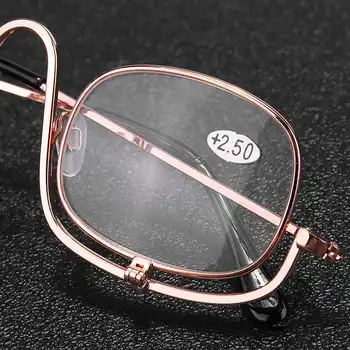 Lesov Zložljiva Povečevalno Make Up Eye Glasses Očala Flip Navzdol Leče, Povečevalna Bralna Očala +1.5,+2.0,+2.5,+3.0,+4.0 Nova