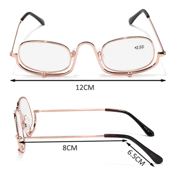Lesov Zložljiva Povečevalno Make Up Eye Glasses Očala Flip Navzdol Leče, Povečevalna Bralna Očala +1.5,+2.0,+2.5,+3.0,+4.0 Nova