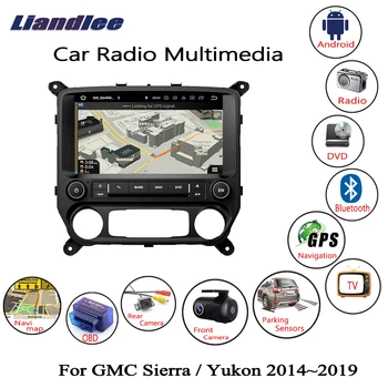 Liandlee Za GMC Sierra / Yukon~2019 Avto Android Radio CD, DVD Predvajalnik, GPS Navigacijska tipka Navi Zemljevidi Kamero OBD TV Zaslon