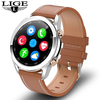 LIGE Nove Pametne Gledajo Moški Ženske Bluetooth Klic Ure Srčni utrip, krvni tlak Več Športnih Način Smartwatch za Android iOS