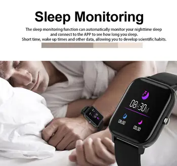 LIGE pametno gledati moški ženske Srčni utrip, krvni tlak spanja monitor Sporočilo pomeni Za iPhone, Android pametne ure Fitnes tracker