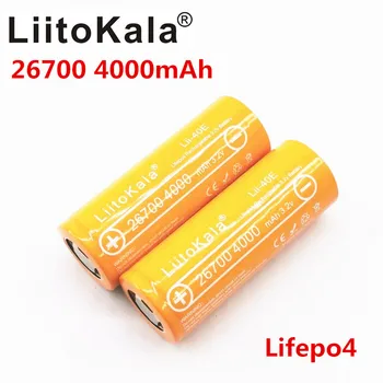 LiitoKala Lii-40E3.2V 26700 4000 mah Lifepo4 Baterije za ponovno Polnjenje za sončne svetlobe opozorilna lučka mikrofoni Namesto 26650 15880