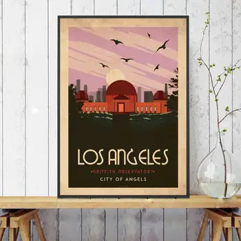 Los Angeles Art deco Potovanja Platno Wall Art Tisk Sodobne Plakat Stenske Slike Dnevna Soba Dekor 3976