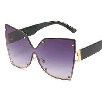 Luksuzne blagovne Znamke Rimless Metulj sončna Očala Ženske 2021 Novo Vintage Prevelik sončna Očala za Ženski Modni Odtenki UV400 oculos