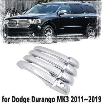 Luksuzni chrome vrat ročaj kritje trim zaščitni pokrov za Dodge Durango MK3 2011~2019 Avto opremo nalepke 2012 2013