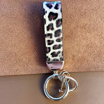 Luksuzni Pravega Usnja Keychain Vrvica Za Opaljivanje Tega Moški Ženske Leopard Zebra Kača Vzorec Sponke Avto Ključ Obroč Držalo Za Nakit Darilo Chaveiro