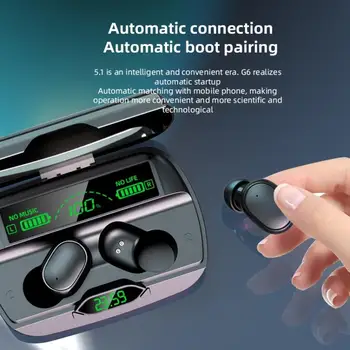 LUSTR G6 Bluetooth Ušesu Telefon Brezžične Slušalke Čepkov Brez Odlašanja Gaming Slušalke HiFi Stereo Čepkov Primeru za Xiaomi Nasprotnega Samsung