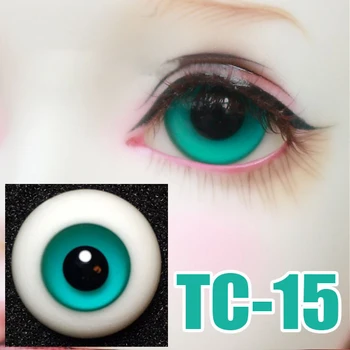 Lutka oči so svetlo zelene barve, št proge črne učencev steklena očesa za 1/3 1/4 1/6 BJD SD DD Stric lutka varnosti oči lutka pribor TC-15 9461