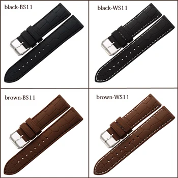 MAIKES Watch Pribor Mehke Gume Watchband Black & Ikre Zlato Sponke Šport Vodotesno Silikonsko 20 mm 22 mm Watch Trak Pasu