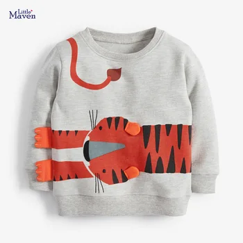 Malo maven Fantje Sweatshirts Živali Tiger Otrok Tanek Pulover Jeseni Malo maven Novo 2020 Sweatshirts Otroci Hoodies Oblačila