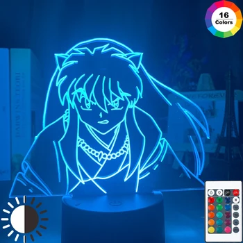 Manga Inuyasha Slika Led Nočna Lučka Lučka za Otroke Spalnica Dekoracijo Nočna Barva Spreminja, Usb namizne Svetilke Darilo za Otroka 26773