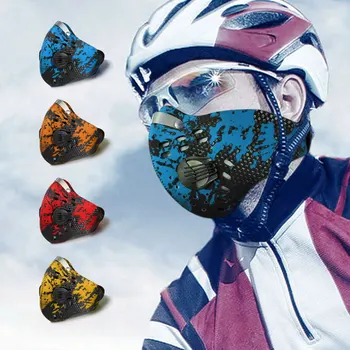 Masko za prah neoprenske smog, megla motocikla, vožnja obraz, usta anti zračni filter debelo anti vonja, smog, dim masko Za Moške, Ženske