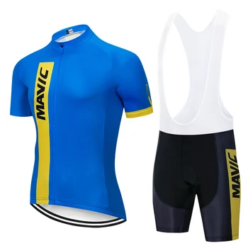 Mavic 2020 Pro team moške poletne dihanje kratek sleeve kolesarjenje jersey MTB kolo prostem oblačila 19D Gel blazinico bib hlače 9195