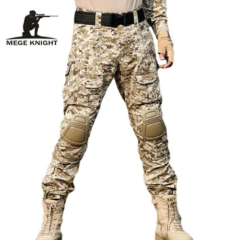 MEGE Hiter Napad multicam hlače z ščitniki za kolena, Prikrivanje, taktična vojaška oblačila, paintball vojske tovora boj proti hlače