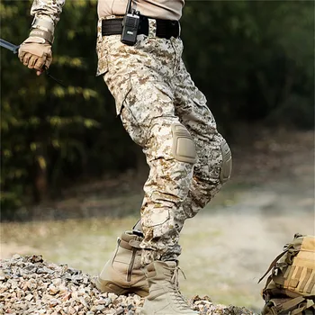 MEGE Hiter Napad multicam hlače z ščitniki za kolena, Prikrivanje, taktična vojaška oblačila, paintball vojske tovora boj proti hlače