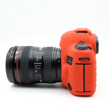 Mehke Silikonske Gume Kamere Zaščitni Telo Primeru Kože za Canon 5D MARK IV 5D4 5DIV 5DIII 5D3 5DSR Fotoaparat Torba Lupini Pokrov