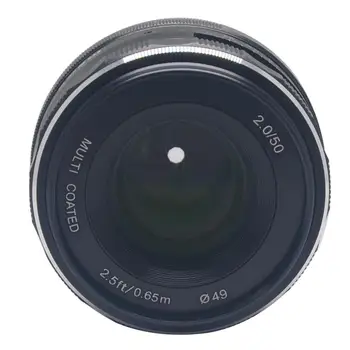Meike 50mm F2.0 Velike Zaslonke, Ročno Ostrenje Objektiva APS-C za Canon EF-M /za Sony E-mount A6000 A6300 A6500 A7 A7II M6 M50 M100
