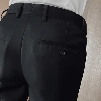 Mens obleko hlače Jeseni obleko hlače Moški Elastične Hlače Moški Naravnost Poslovnih formalno hlače za moške slim fit moške delovne hlače