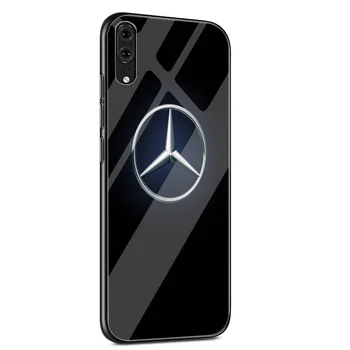 Mercedes je Avto Silikonski Telefon Primeru Steklo za Samsung A10 A20 A30 A40 A50 A60 A70 A51 A71 A81 Pokrov