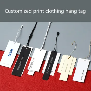 Meri print oblačila visi oznako 300gsm papir odbor oblačilo swing visi oznako strani oznake