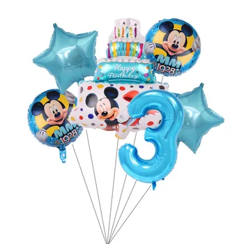 Mickey Minnie Torto Določeno Število Balonov Srečen Rojstni Dan, Risanka Aluminijeva Folija Baloni Baby Tuš Stranka Baloons Igrače Stranka Dekor
