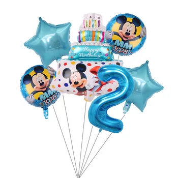 Mickey Minnie Torto Določeno Število Balonov Srečen Rojstni Dan, Risanka Aluminijeva Folija Baloni Baby Tuš Stranka Baloons Igrače Stranka Dekor